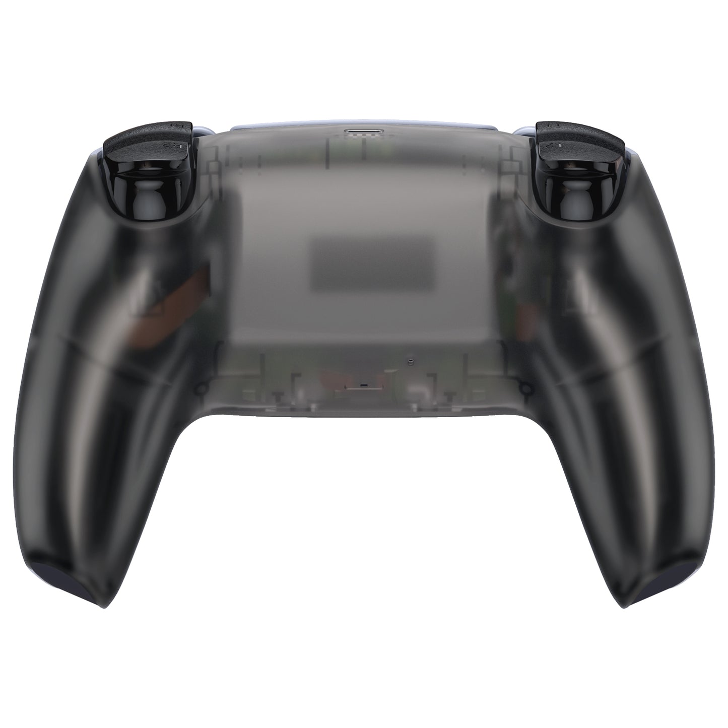 eXtremeRate Replacement Back Housing Bottom Shell Compatible with PS5 Controller BDM-010/020/030/040/050 - Clear Black