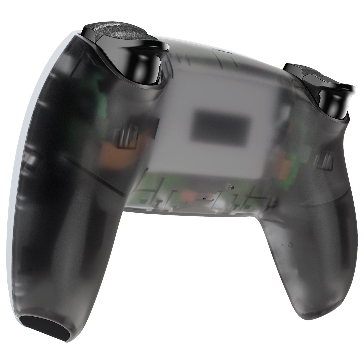 eXtremeRate Replacement Back Housing Bottom Shell Compatible with PS5 Controller BDM-010/020/030/040/050 - Clear Black