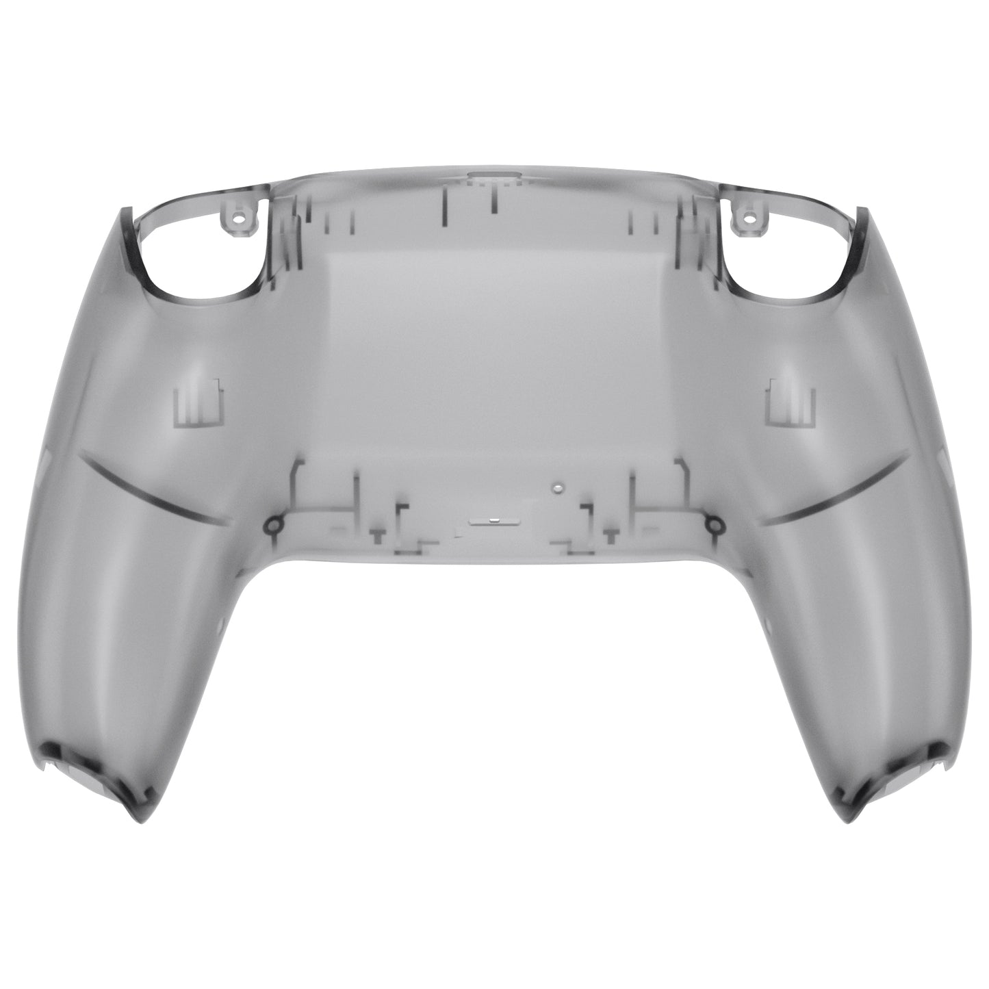eXtremeRate Replacement Back Housing Bottom Shell Compatible with PS5 Controller BDM-010/020/030/040/050 - Clear Black