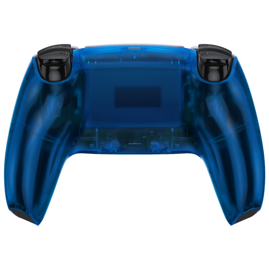 eXtremeRate Replacement Back Housing Bottom Shell Compatible with PS5 Controller BDM-010/020/030/040/050 - Clear Blue