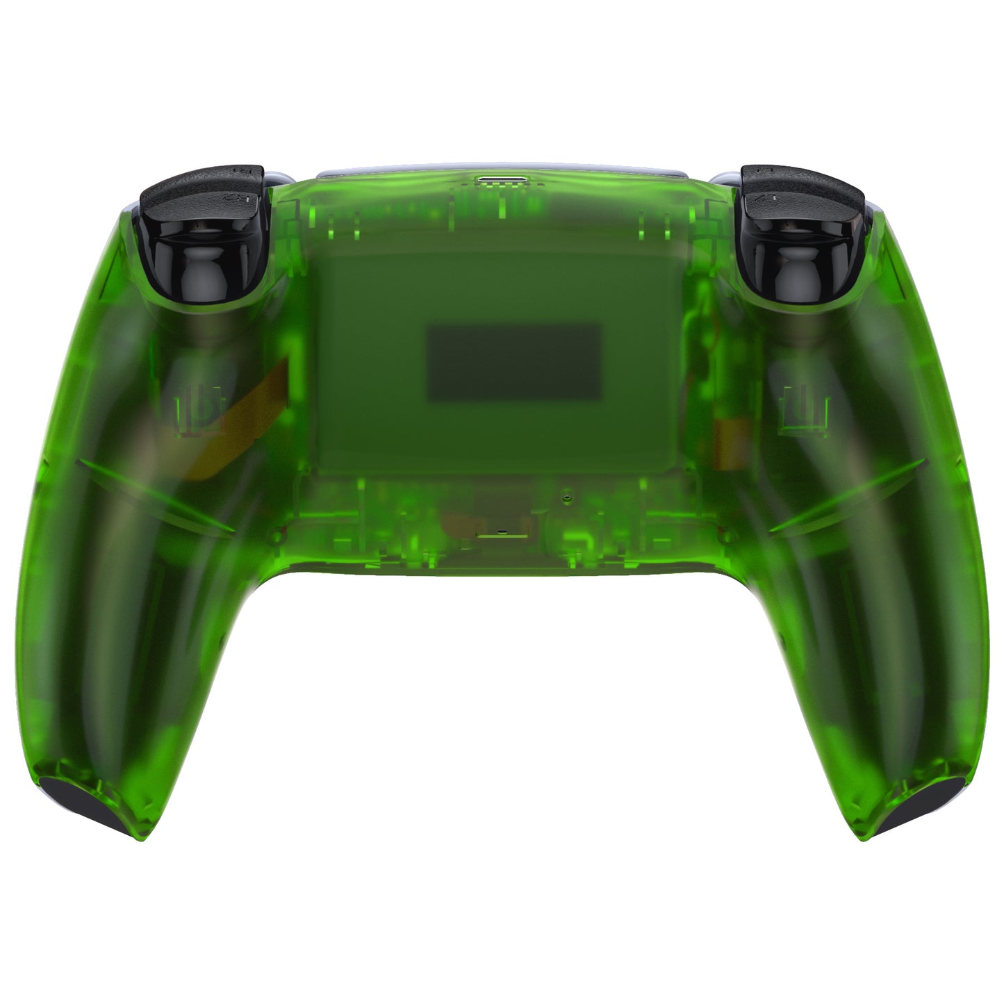 eXtremeRate Replacement Back Housing Bottom Shell Compatible with PS5 Controller BDM-010/020/030/040/050 - Clear Green