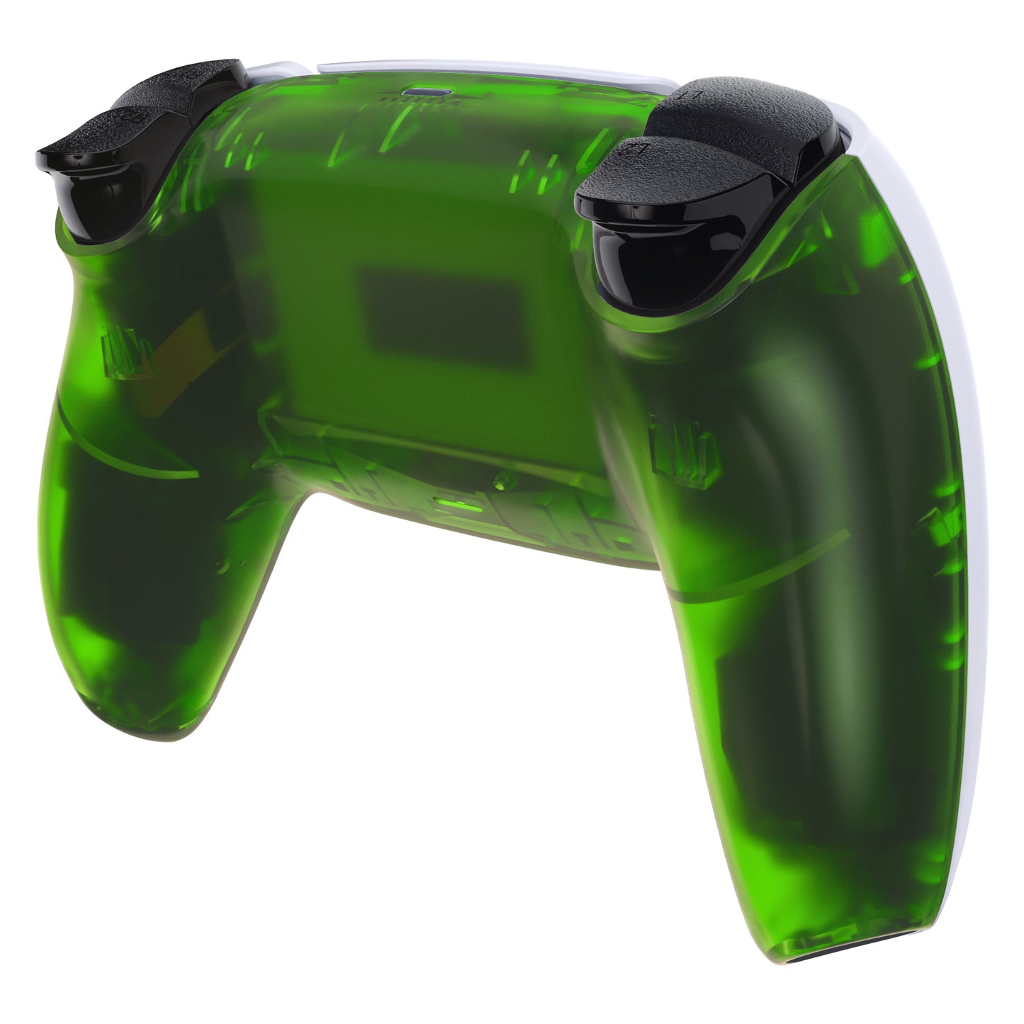 eXtremeRate Replacement Back Housing Bottom Shell Compatible with PS5 Controller BDM-010/020/030/040/050 - Clear Green