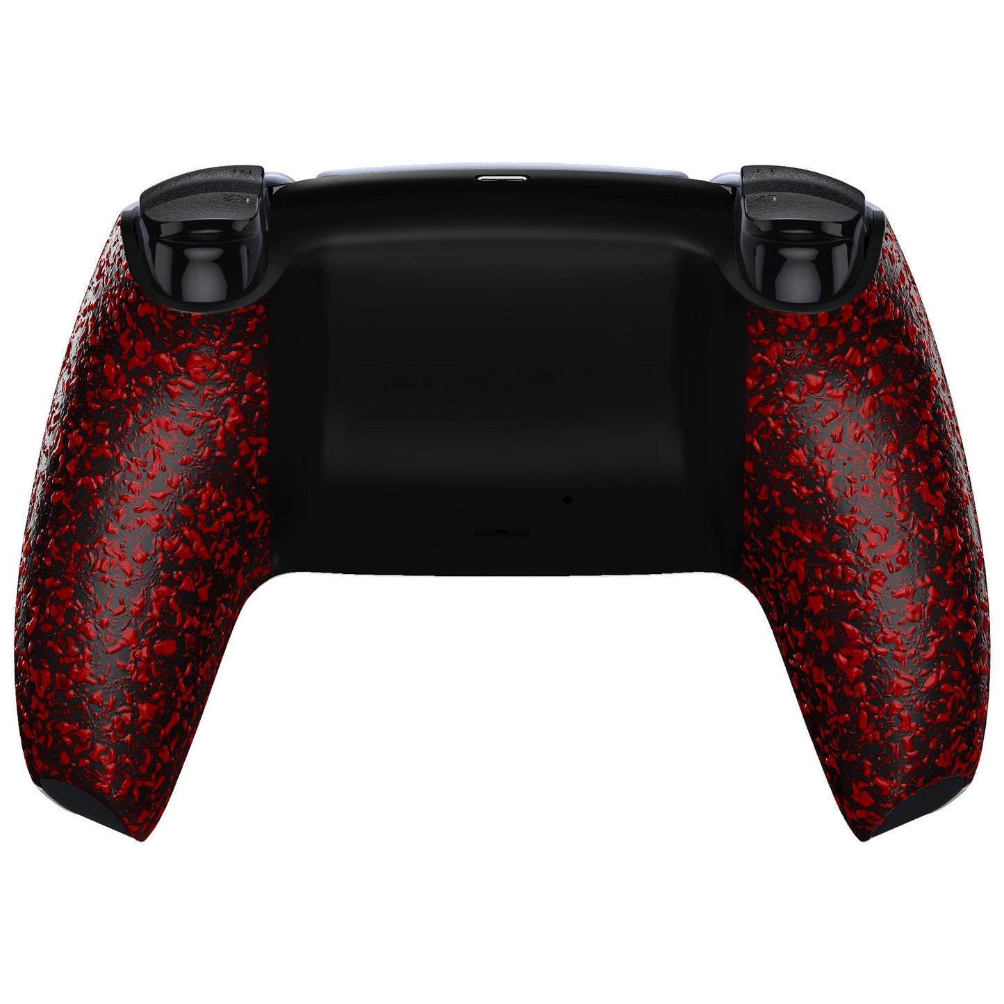 eXtremeRate Replacement Back Housing Bottom Shell Compatible with PS5 Controller BDM-010/020/030/040/050 - Textured Red