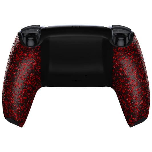 eXtremeRate Replacement Back Housing Bottom Shell Compatible with PS5 Controller BDM-010/020/030/040/050 - Textured Red