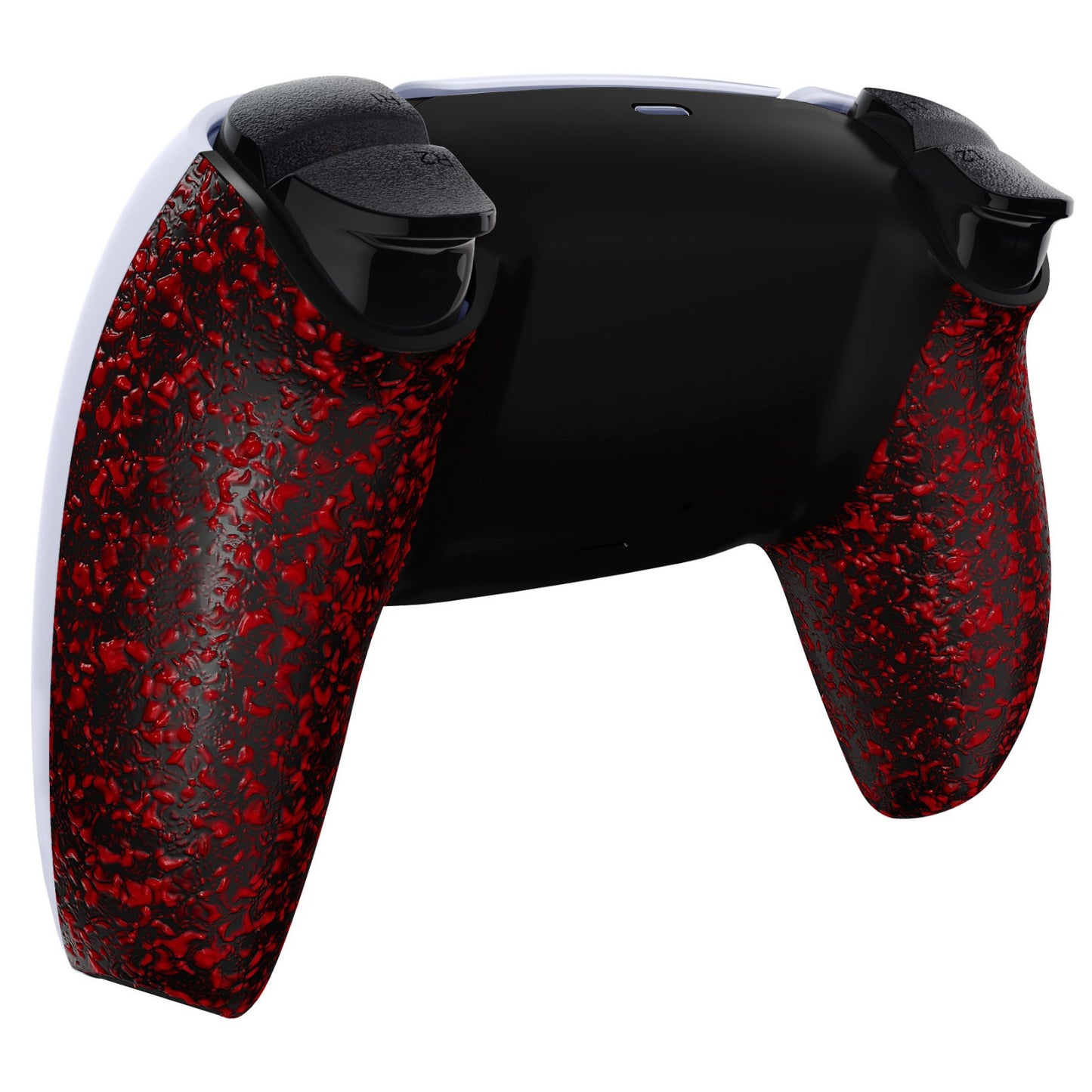 eXtremeRate Replacement Back Housing Bottom Shell Compatible with PS5 Controller BDM-010/020/030/040/050 - Textured Red