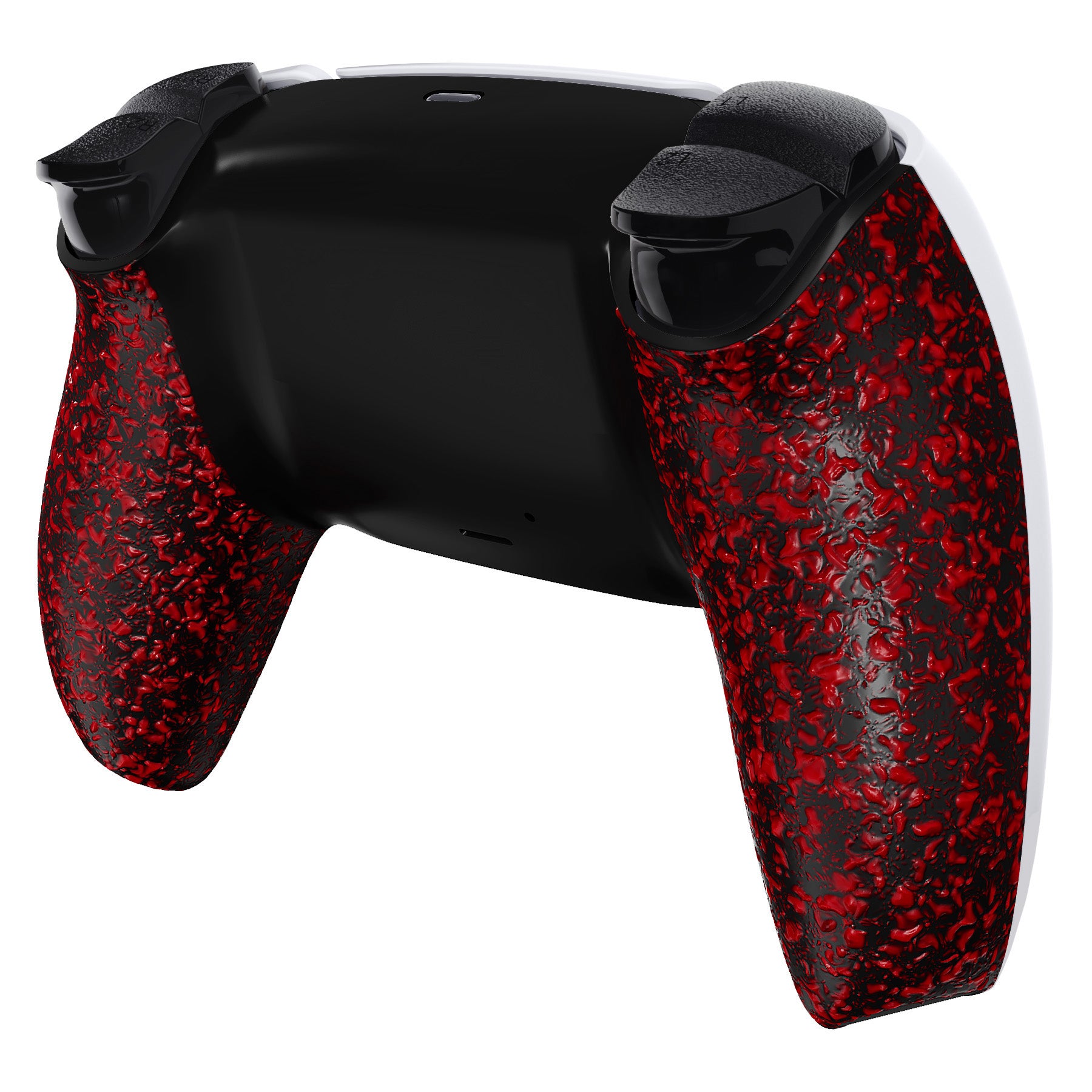 eXtremeRate Textured Red Non-Slip Custom Back Housing Bottom Shell