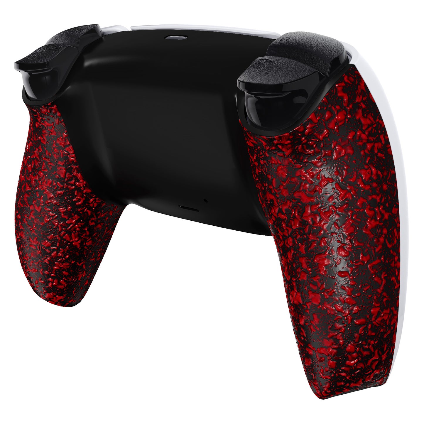 eXtremeRate Replacement Back Housing Bottom Shell Compatible with PS5 Controller BDM-010/020/030/040/050 - Textured Red