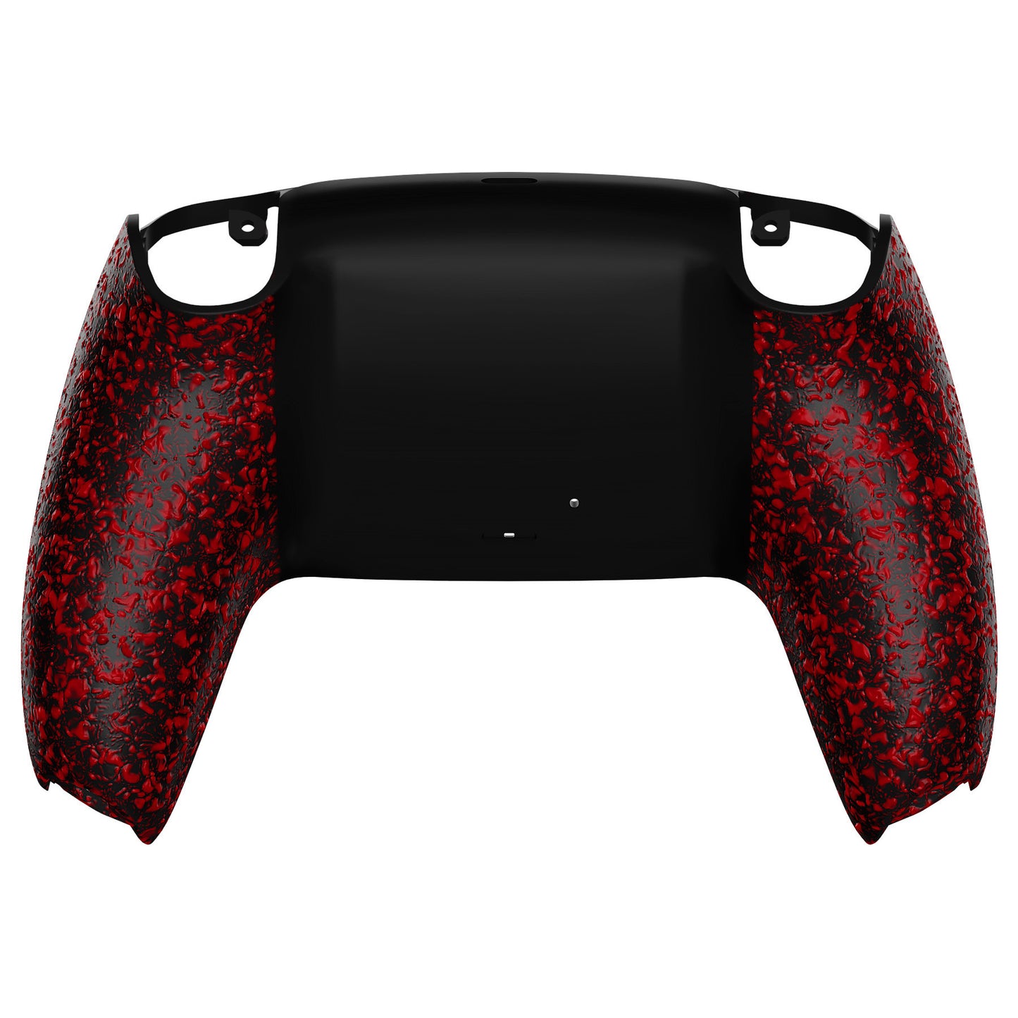 eXtremeRate Replacement Back Housing Bottom Shell Compatible with PS5 Controller BDM-010/020/030/040/050 - Textured Red
