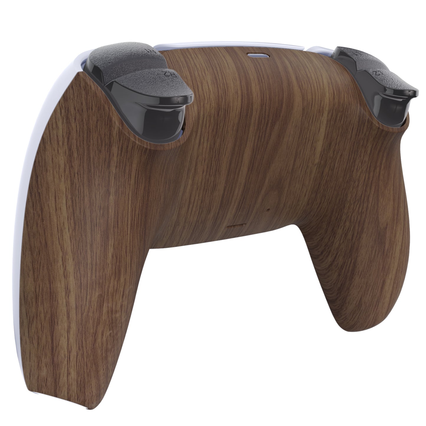 eXtremeRate Replacement Back Housing Bottom Shell Compatible with PS5 Controller BDM-010/020/030/040/050 - Wood Grain