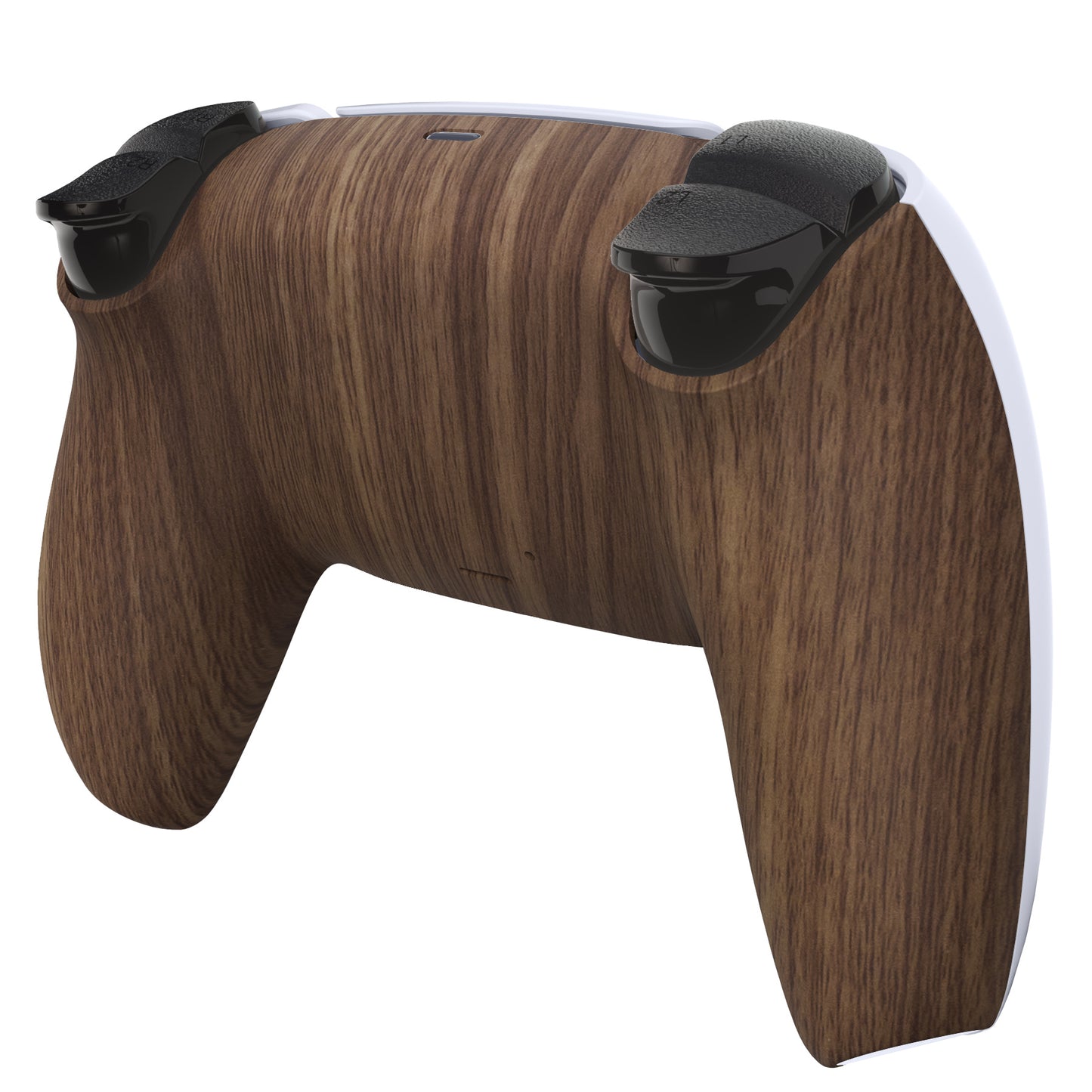 eXtremeRate Replacement Back Housing Bottom Shell Compatible with PS5 Controller BDM-010/020/030/040/050 - Wood Grain