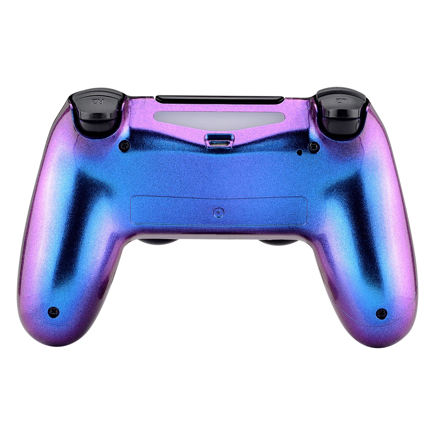 eXtremeRate Replacement Bottom Shell for PS4 Slim Pro Controller Controller (CUH-ZCT2 JDM-040/050/055) - Chameleon Purple Blue