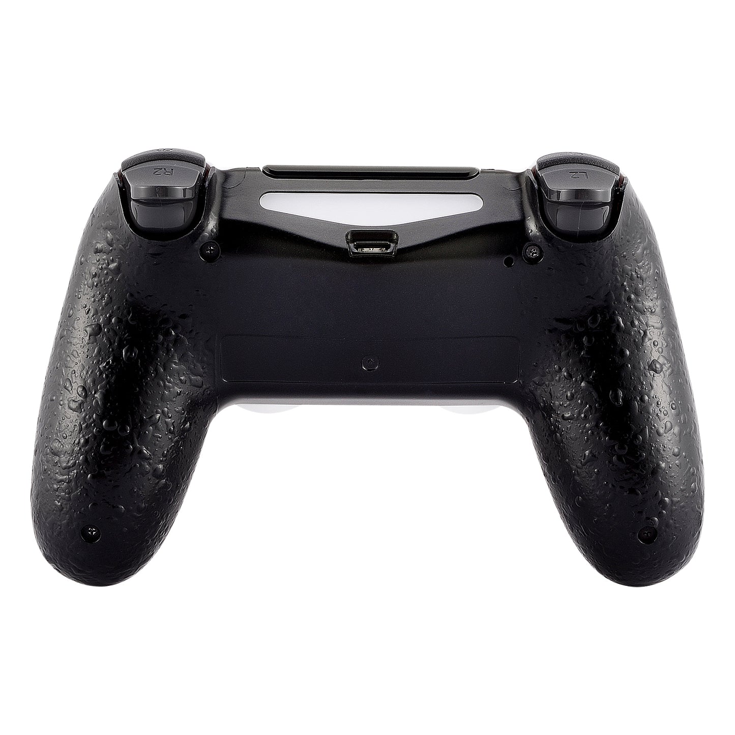 eXtremeRate Replacement Bottom Shell for PS4 Slim Pro Controller Controller (CUH-ZCT2 JDM-040/050/055) - Textured Black