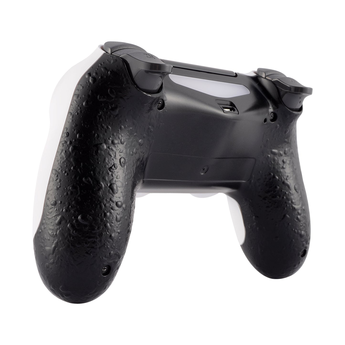 eXtremeRate Replacement Bottom Shell for PS4 Slim Pro Controller Controller (CUH-ZCT2 JDM-040/050/055) - Textured Black