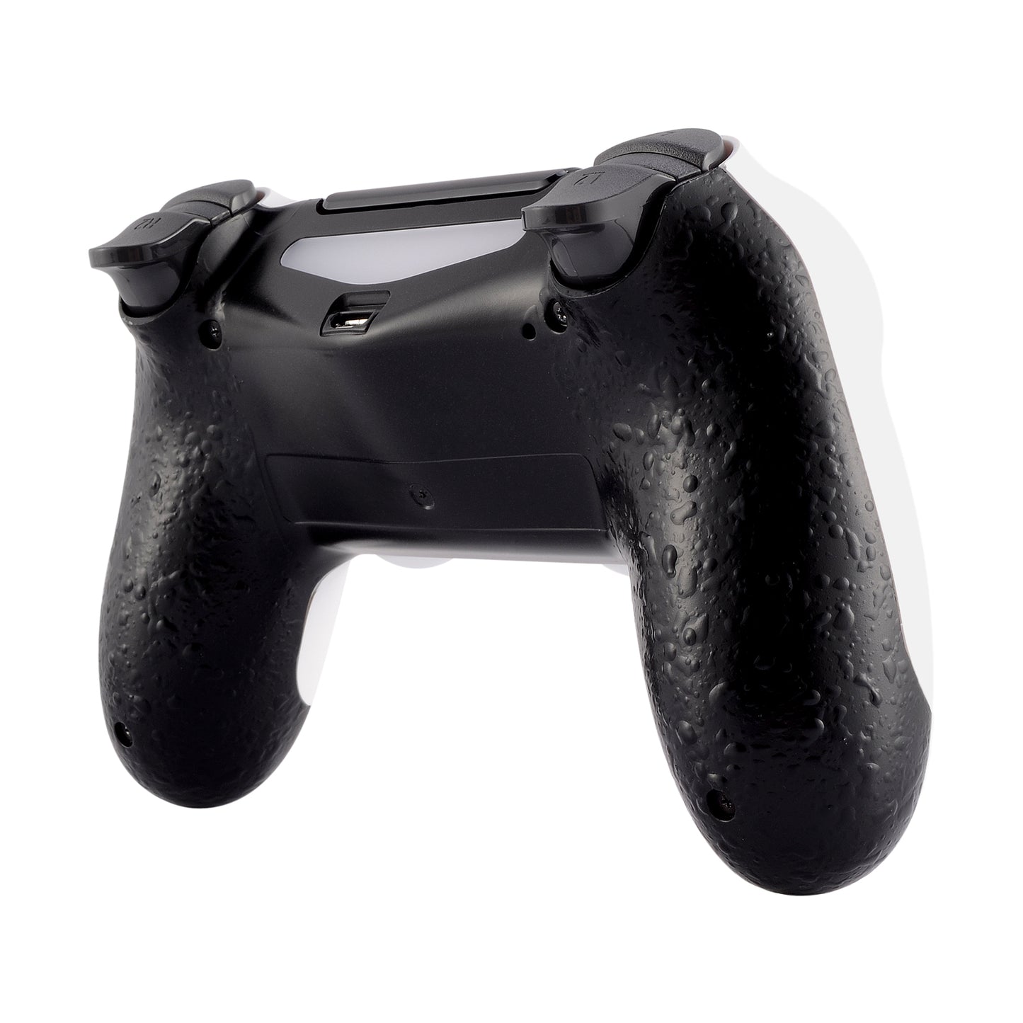 eXtremeRate Replacement Bottom Shell for PS4 Slim Pro Controller Controller (CUH-ZCT2 JDM-040/050/055) - Textured Black