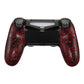 eXtremeRate Replacement Bottom Shell for PS4 Slim Pro Controller Controller (CUH-ZCT2 JDM-040/050/055) - Textured Red