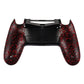 eXtremeRate Replacement Bottom Shell for PS4 Slim Pro Controller Controller (CUH-ZCT2 JDM-040/050/055) - Textured Red