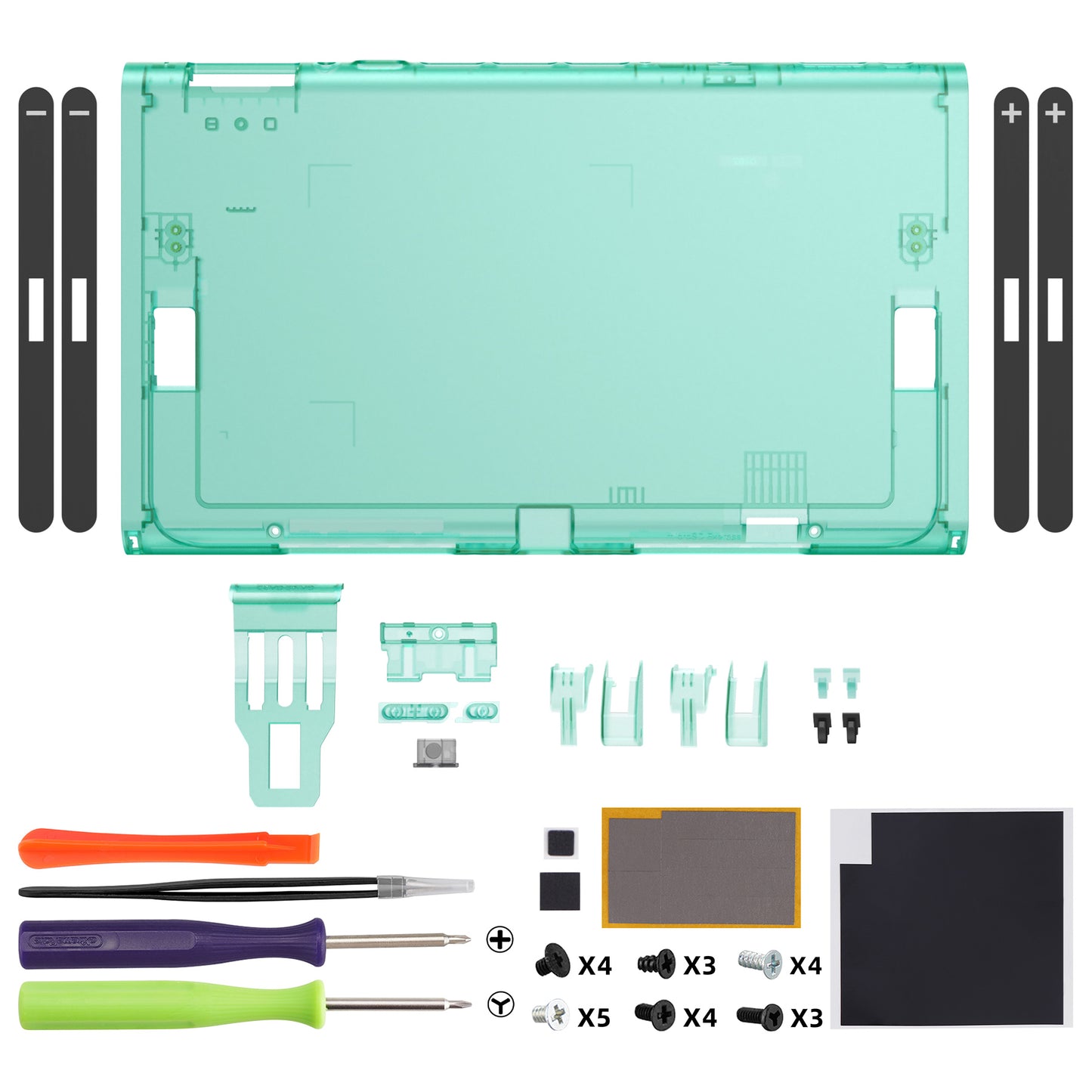 eXtremeRate Replacement DIY Rear Back Plate for Nintendo Switch 2 Handheld Console  (Without Kickstand) - Emerald Green