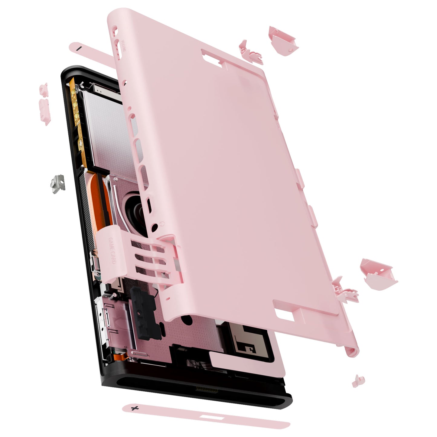 eXtremeRate Replacement DIY Rear Back Plate for Nintendo Switch 2 Handheld Console  (Without Kickstand) - Cherry Blossoms Pink
