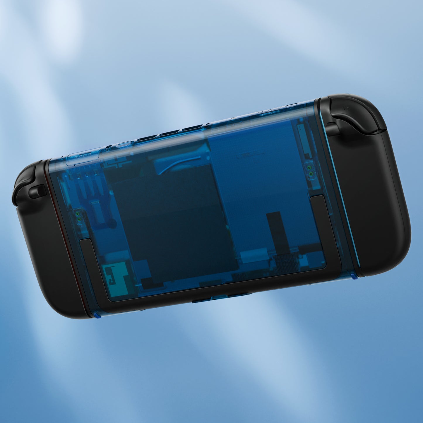 eXtremeRate Replacement DIY Rear Back Plate for Nintendo Switch 2 Handheld Console  (Without Kickstand) - Clear Blue