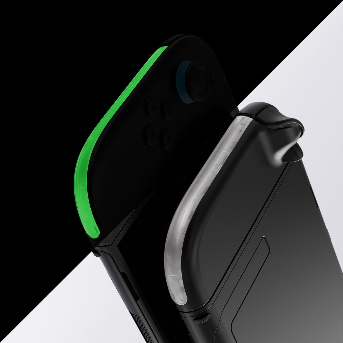 eXtremeRate Replacement Decorative Strips for Joycon 2 of Nintendo Switch 2 - Glow in Dark - Green