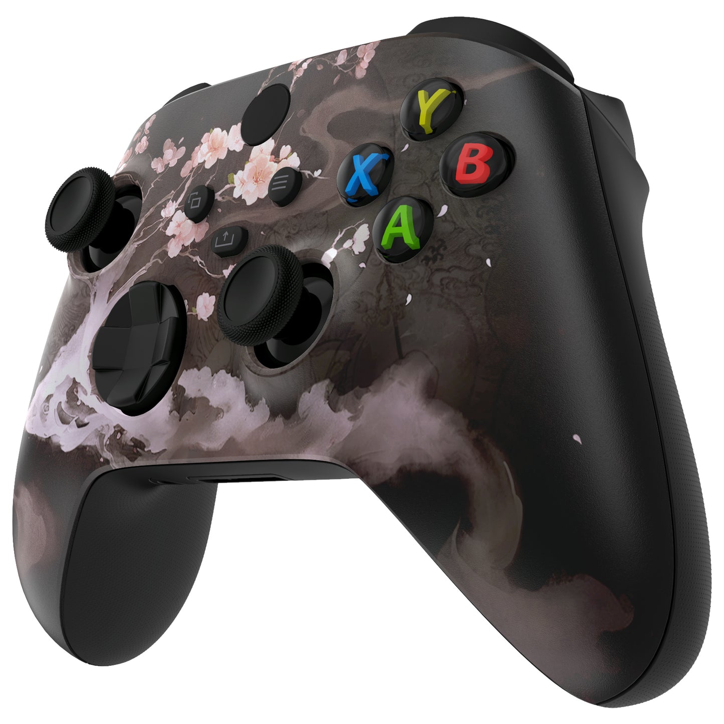 eXtremeRate Replacement Faceplate Front Housing Shell for Xbox Series X & S Controller - Blossom In The Darkness