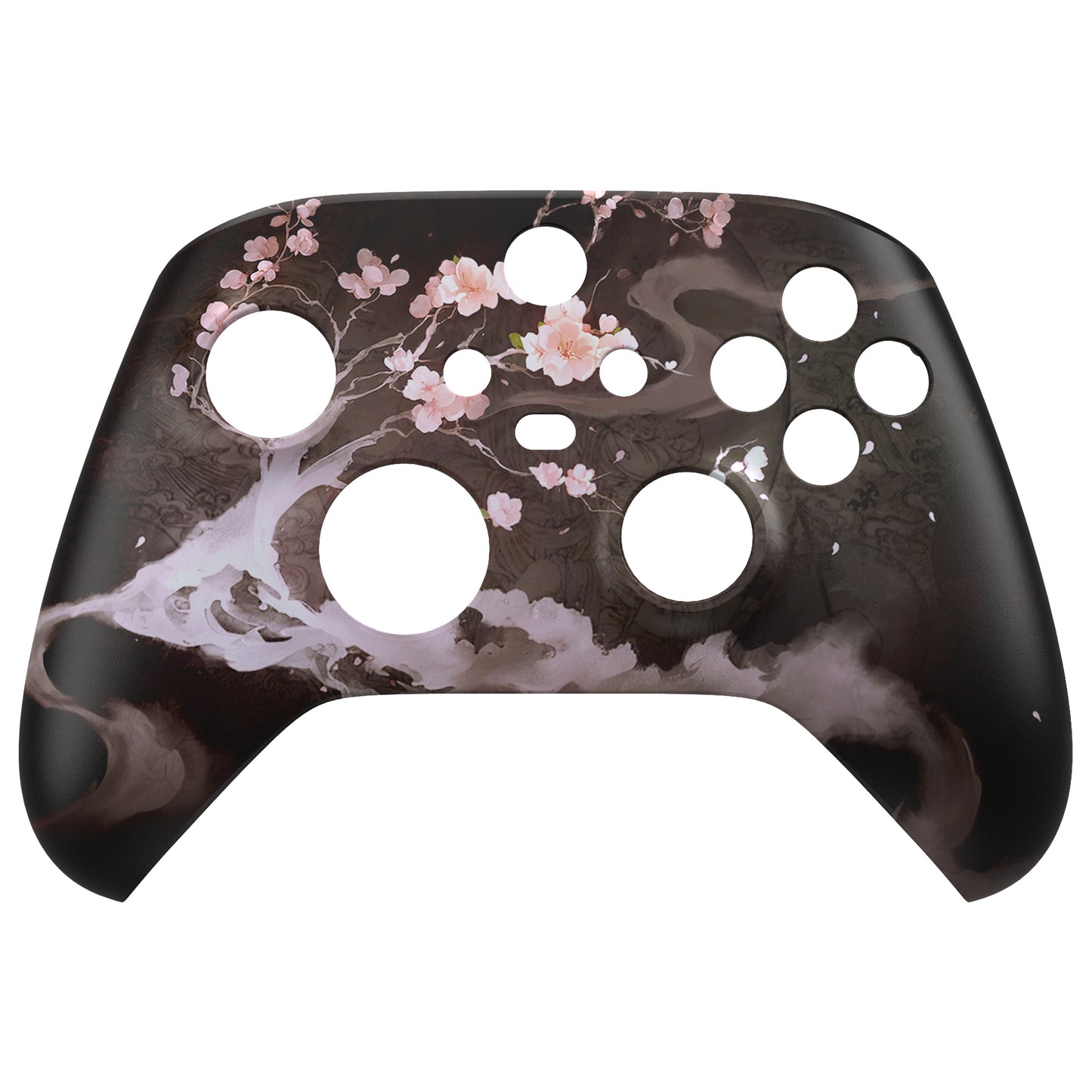 eXtremeRate Replacement Faceplate Front Housing Shell for Xbox Series X & S Controller - Blossom In The Darkness