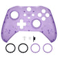 eXtremeRate Replacement Front Housing Shell Case with Accent Rings for Xbox One Elite Series 2 & Elite 2 Core Controller (Model 1797) - Clear Atomic Purple