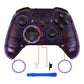 eXtremeRate Replacement Front Housing Shell Case with Accent Rings for Xbox One Elite Series 2 & Elite 2 Core Controller (Model 1797) - Clear Atomic Purple