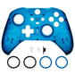 eXtremeRate Replacement Front Housing Shell Case with Accent Rings for Xbox One Elite Series 2 & Elite 2 Core Controller (Model 1797) - Clear Blue