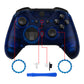 eXtremeRate Replacement Front Housing Shell Case with Accent Rings for Xbox One Elite Series 2 & Elite 2 Core Controller (Model 1797) - Clear Blue