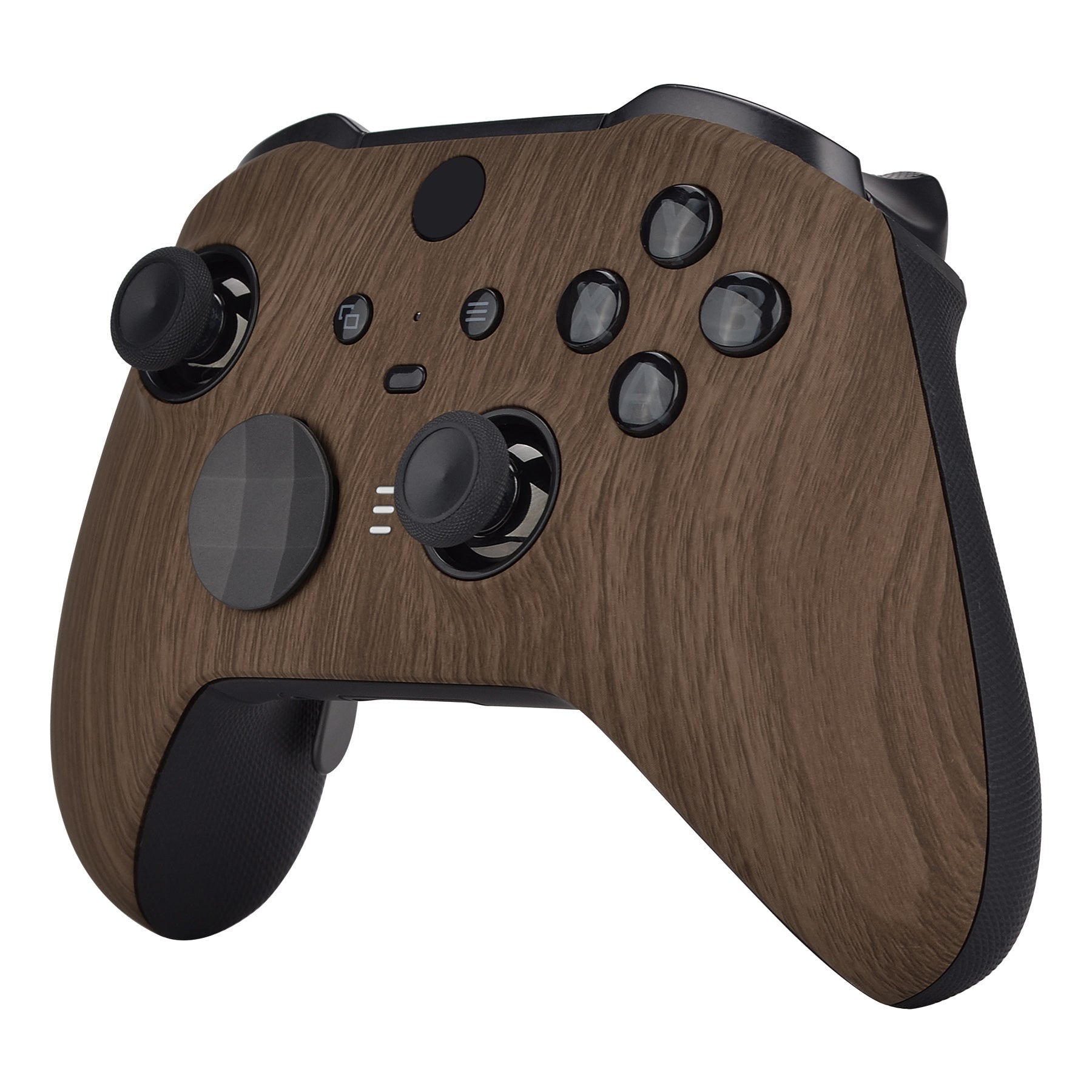 eXtremeRate Wood Grain Patterned Faceplate Cover, Soft Touch Front