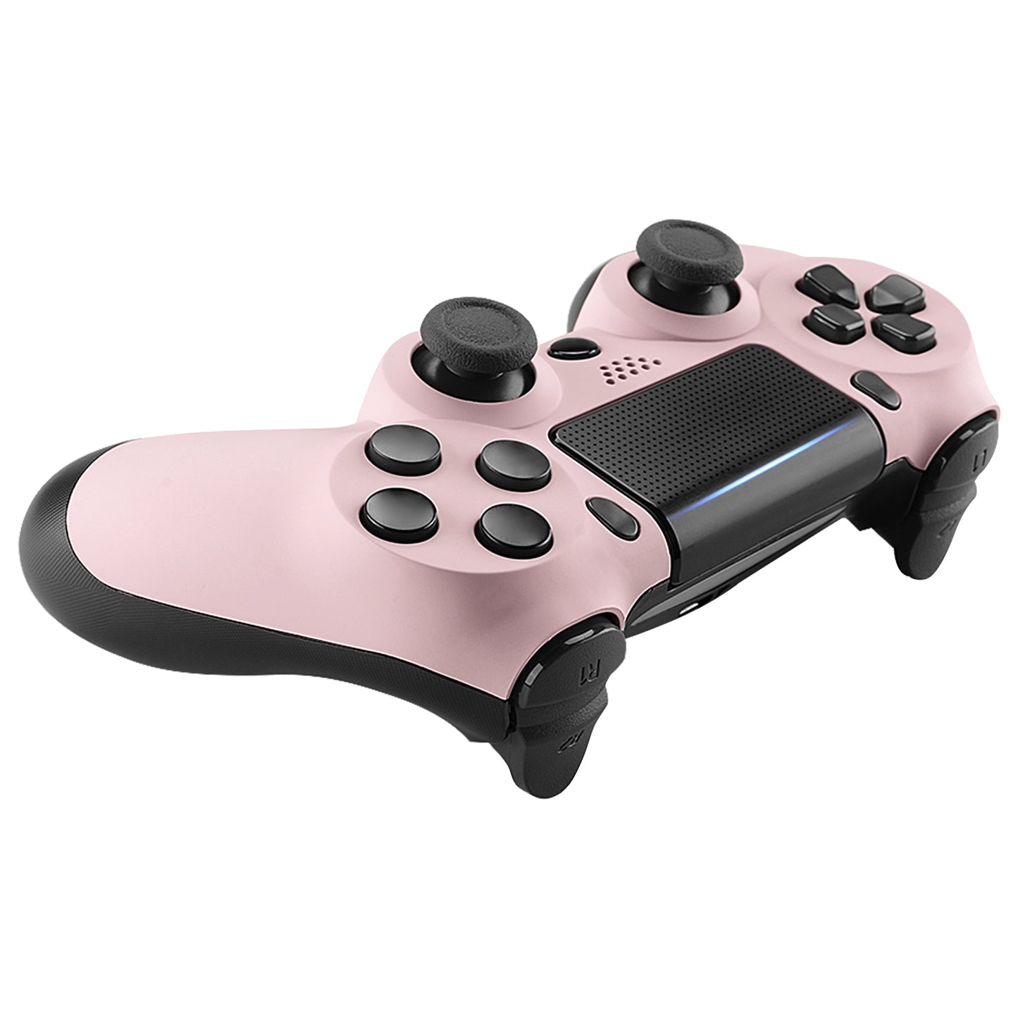 eXtremeRate Replacement Front Housing Shell for PS4 Slim Pro Controller Controller (CUH-ZCT2 JDM-040/050/055) - Cherry Blossoms Pink