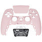 eXtremeRate Replacement Front Housing Shell with Touchpad Compatible with PS5 Controller BDM-010/020/030/040/050 - Cherry Blossoms Pink