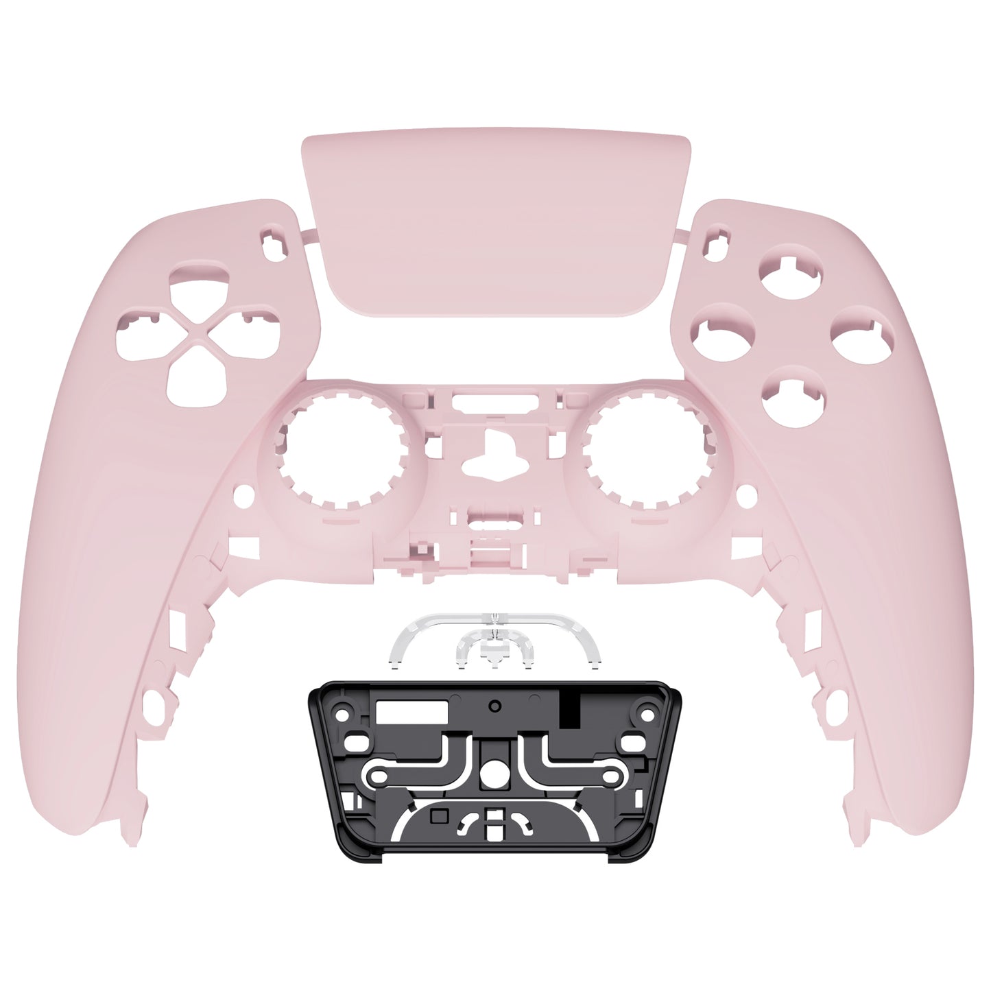 eXtremeRate Replacement Front Housing Shell with Touchpad Compatible with PS5 Controller BDM-010/020/030/040/050 - Cherry Blossoms Pink