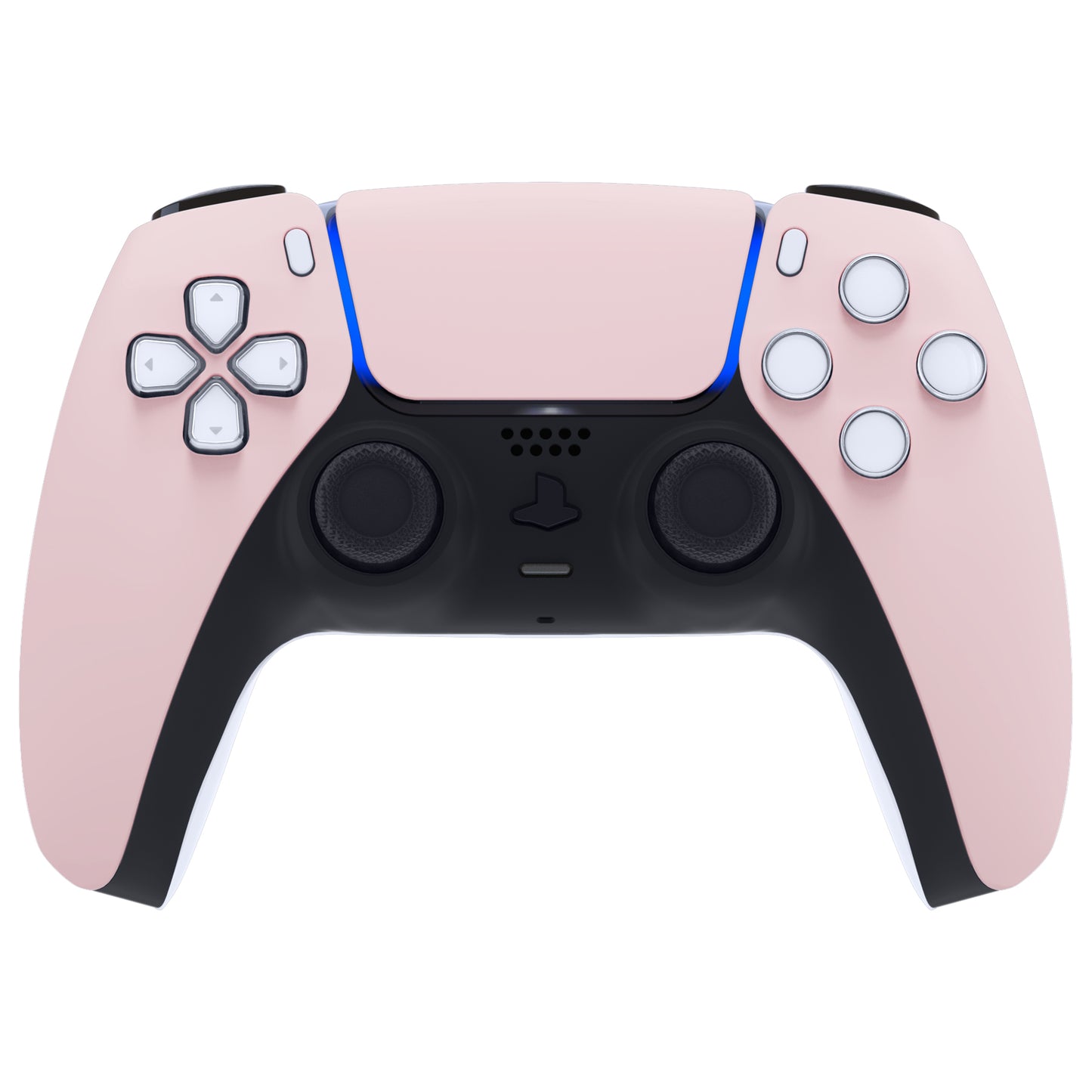 eXtremeRate Replacement Front Housing Shell with Touchpad Compatible with PS5 Controller BDM-010/020/030/040/050 - Cherry Blossoms Pink