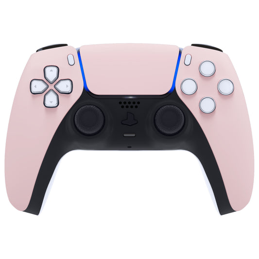 eXtremeRate Replacement Front Housing Shell with Touchpad Compatible with PS5 Controller BDM-010/020/030/040/050 - Cherry Blossoms Pink