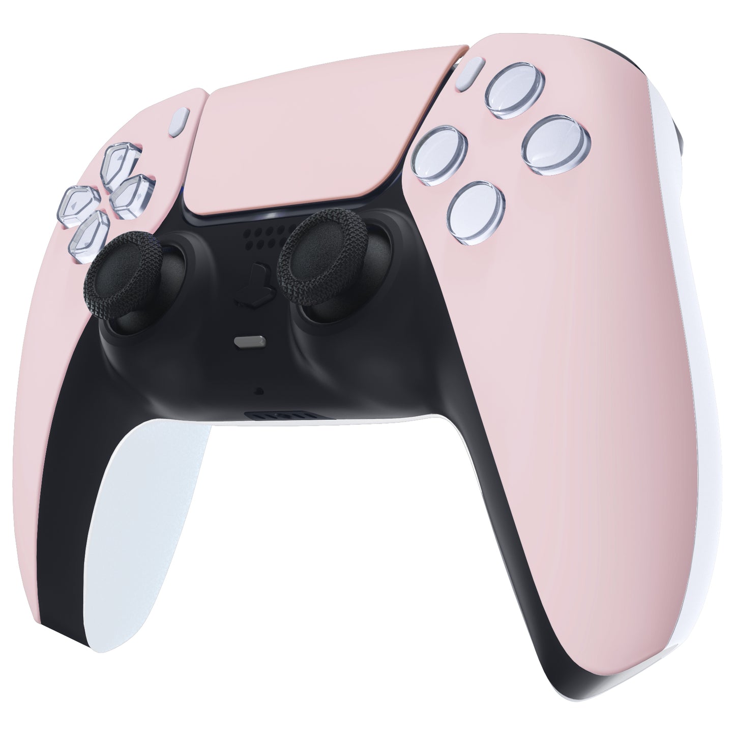 eXtremeRate Replacement Front Housing Shell with Touchpad Compatible with PS5 Controller BDM-010/020/030/040/050 - Cherry Blossoms Pink