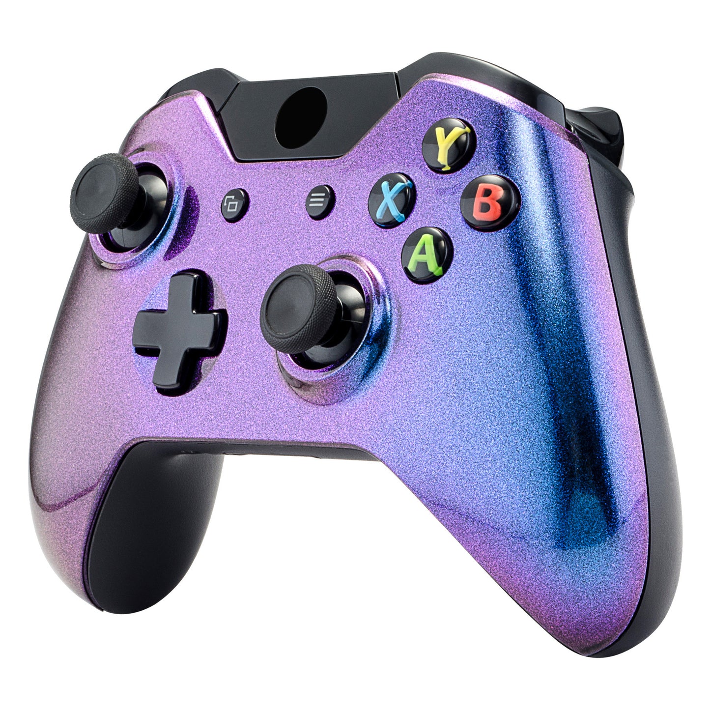 eXtremeRate Replacement Front Housing Shell for Xbox One Controller - Chameleon Purple Blue
