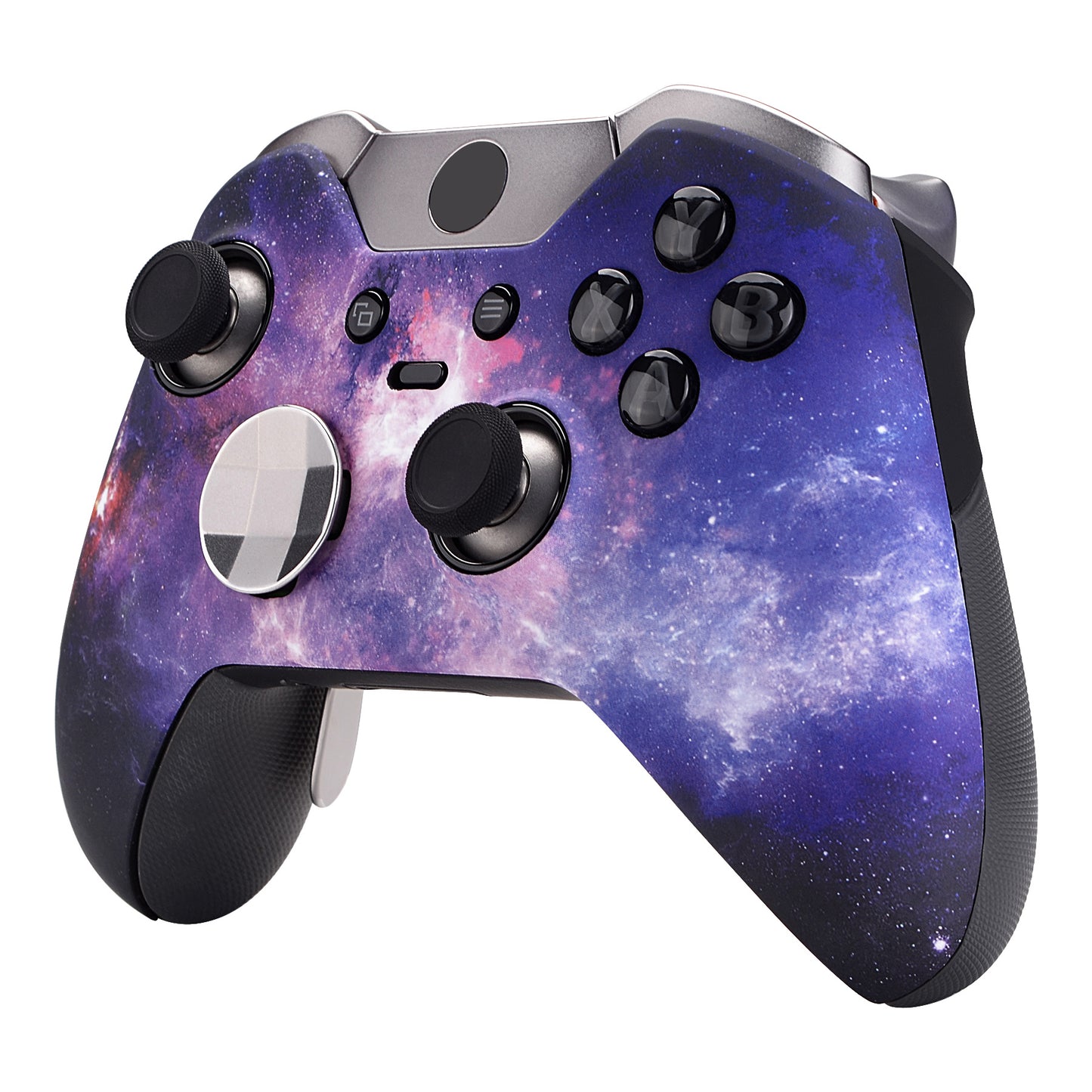 eXtremeRate Replacement Front Housing Shell for Xbox One Elite Controller (Model 1698) - Nebula Galaxy