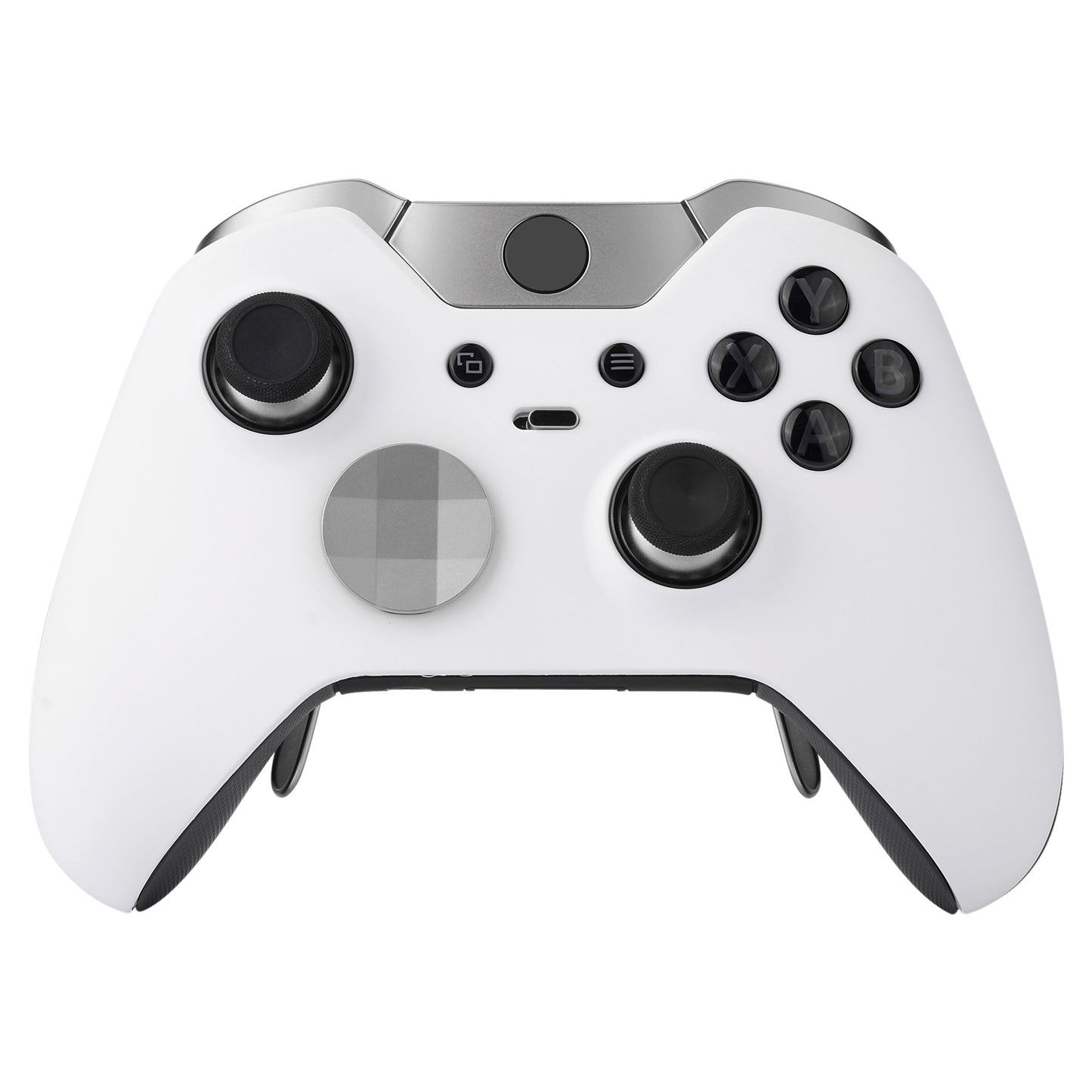 eXtremeRate Replacement Front Housing Shell for Xbox One Elite Controller (Model 1698) - White