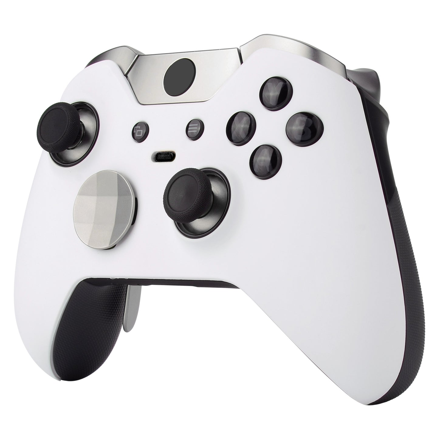 eXtremeRate Replacement Front Housing Shell for Xbox One Elite Controller (Model 1698) - White