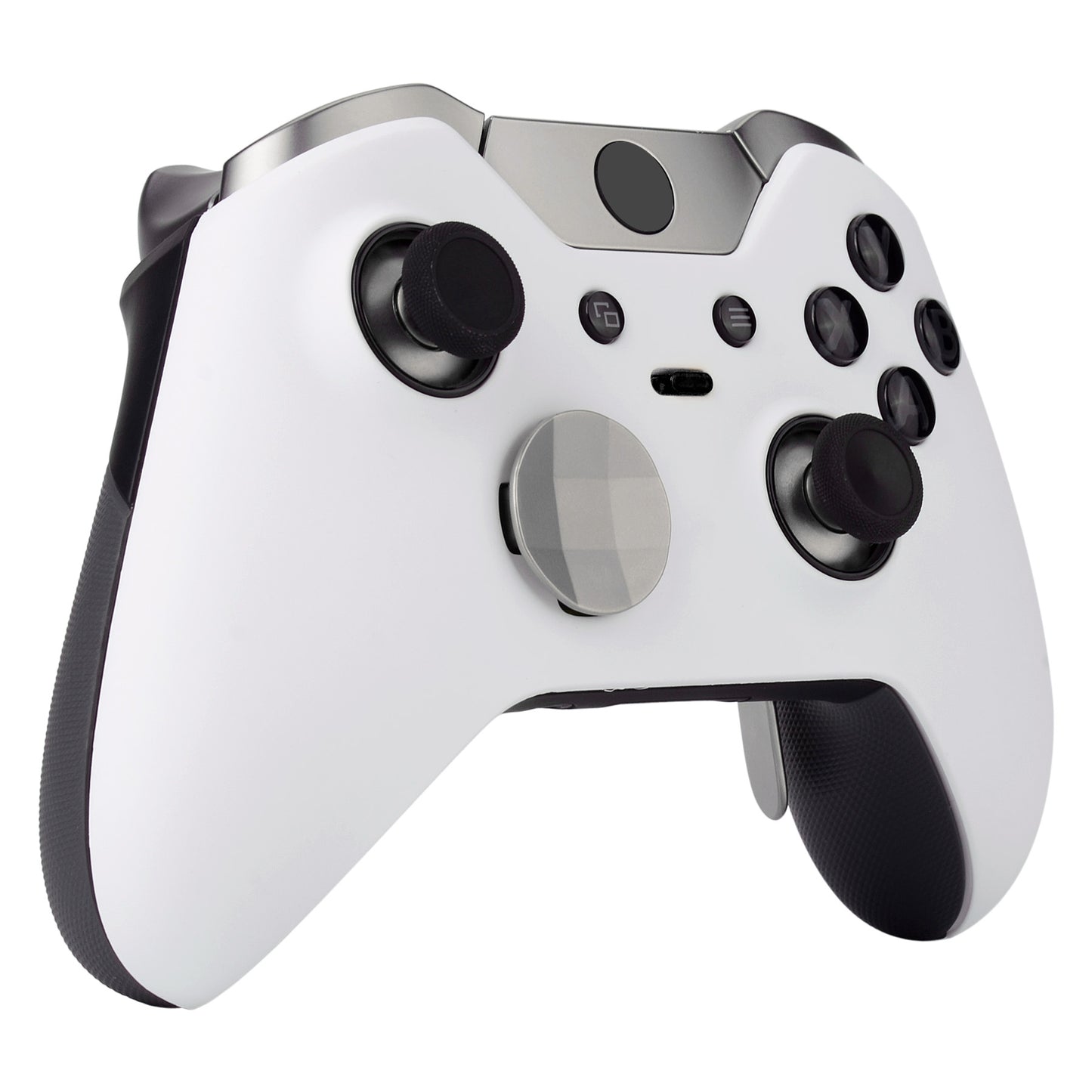 eXtremeRate Replacement Front Housing Shell for Xbox One Elite Controller (Model 1698) - White
