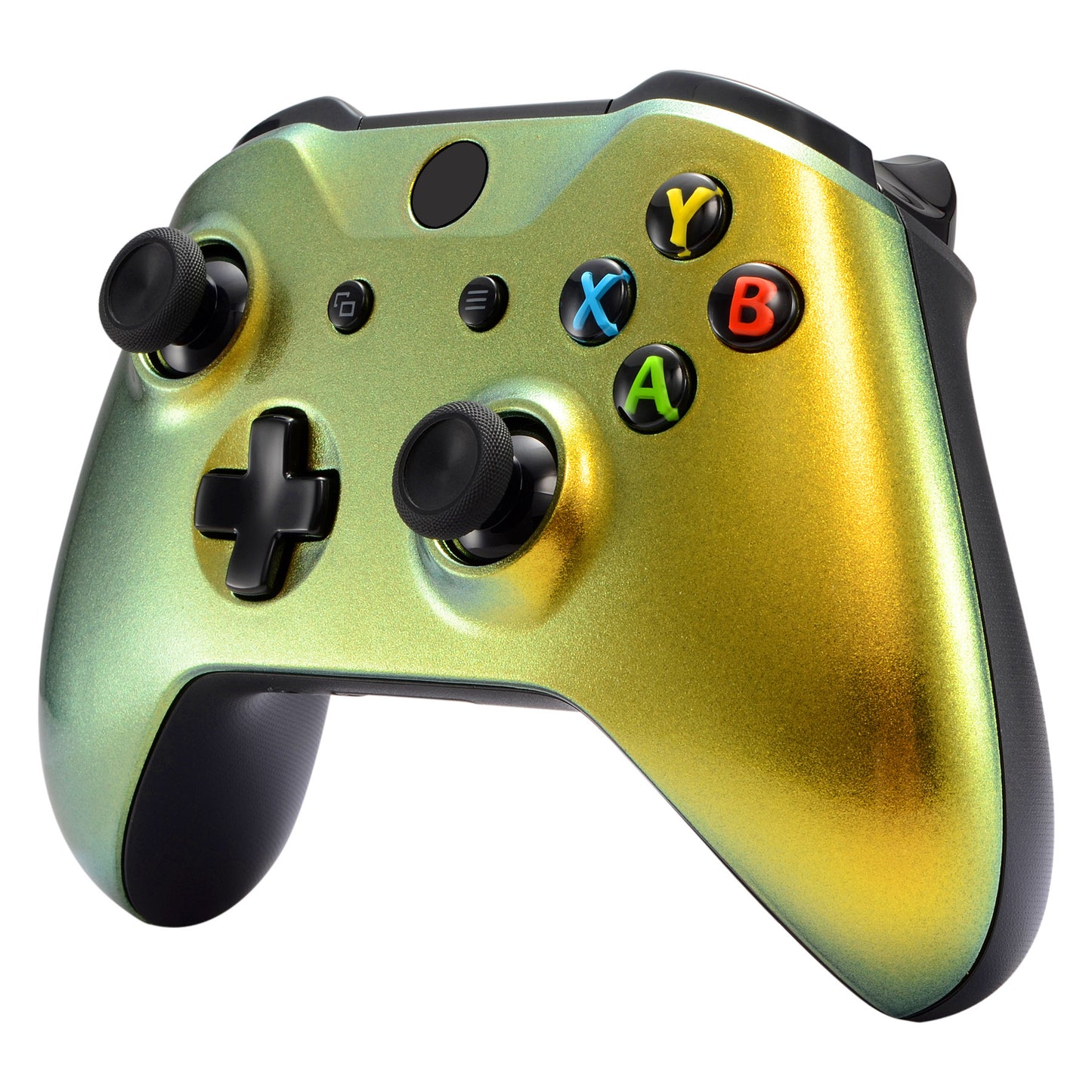 eXtremeRate Replacement Front Housing Shell for Xbox One X & S Controller (Model 1708) - Chameleon Gold Green