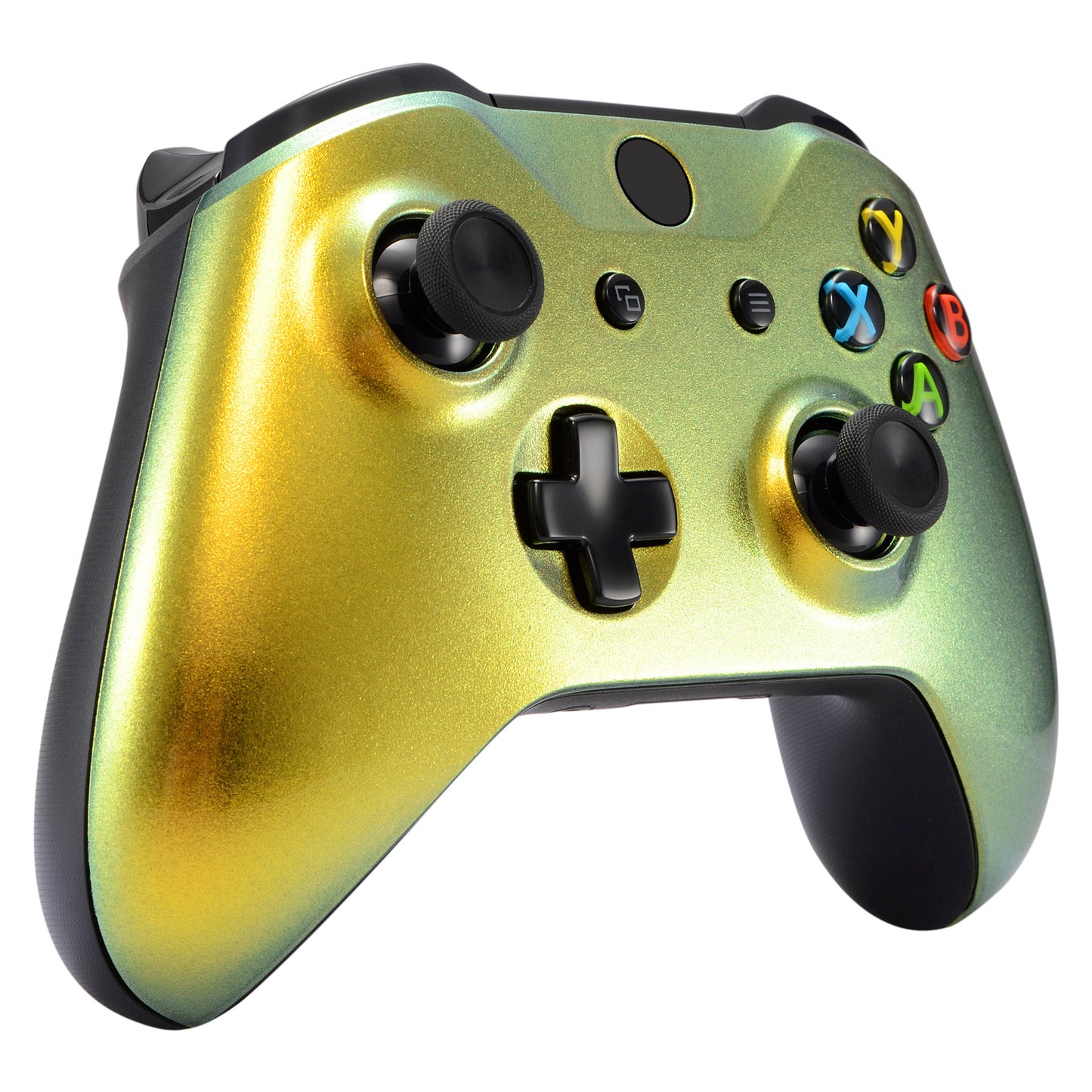 eXtremeRate Replacement Front Housing Shell for Xbox One X & S Controller (Model 1708) - Chameleon Gold Green