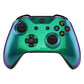 eXtremeRate Replacement Front Housing Shell for Xbox One X & S Controller (Model 1708) - Chameleon Green Purple