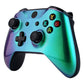 eXtremeRate Replacement Front Housing Shell for Xbox One X & S Controller (Model 1708) - Chameleon Green Purple