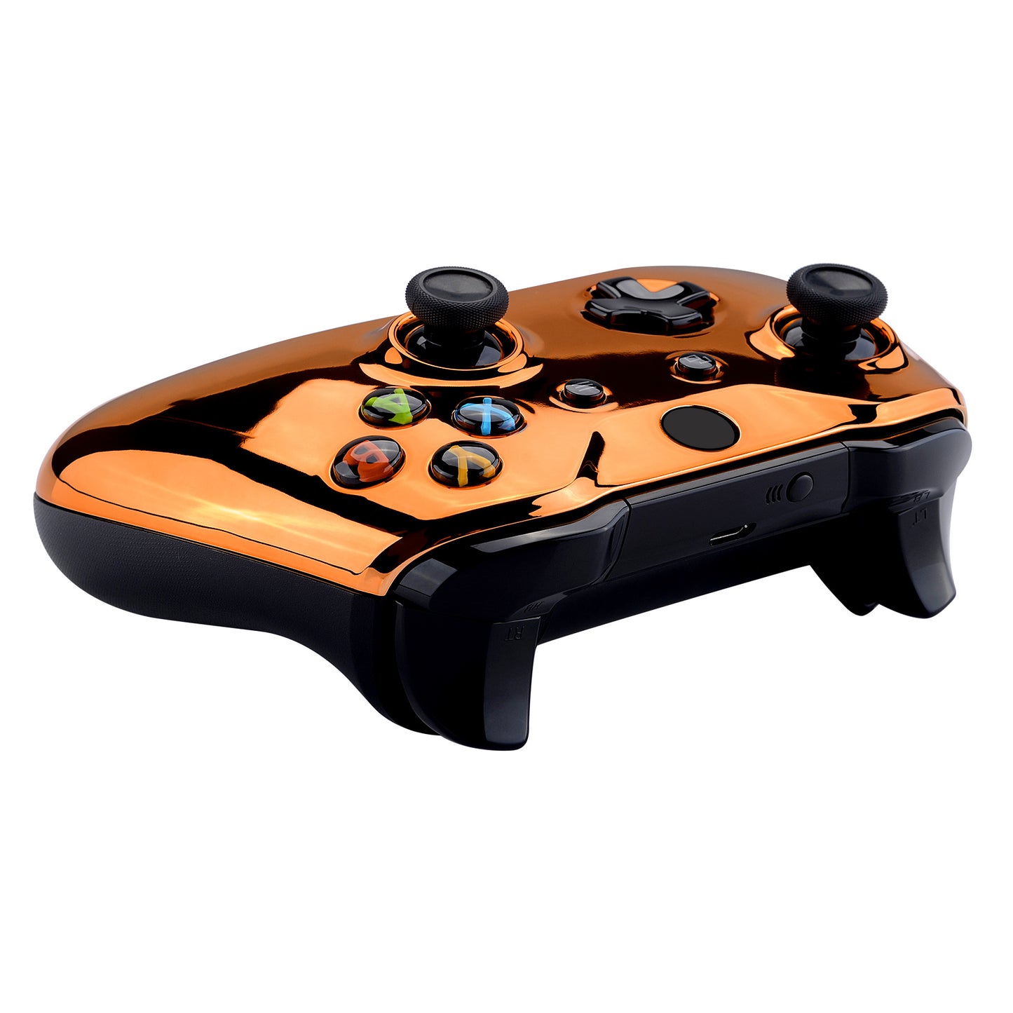 eXtremeRate Replacement Front Housing Shell for Xbox One X & S Controller (Model 1708) - Chrome Orange