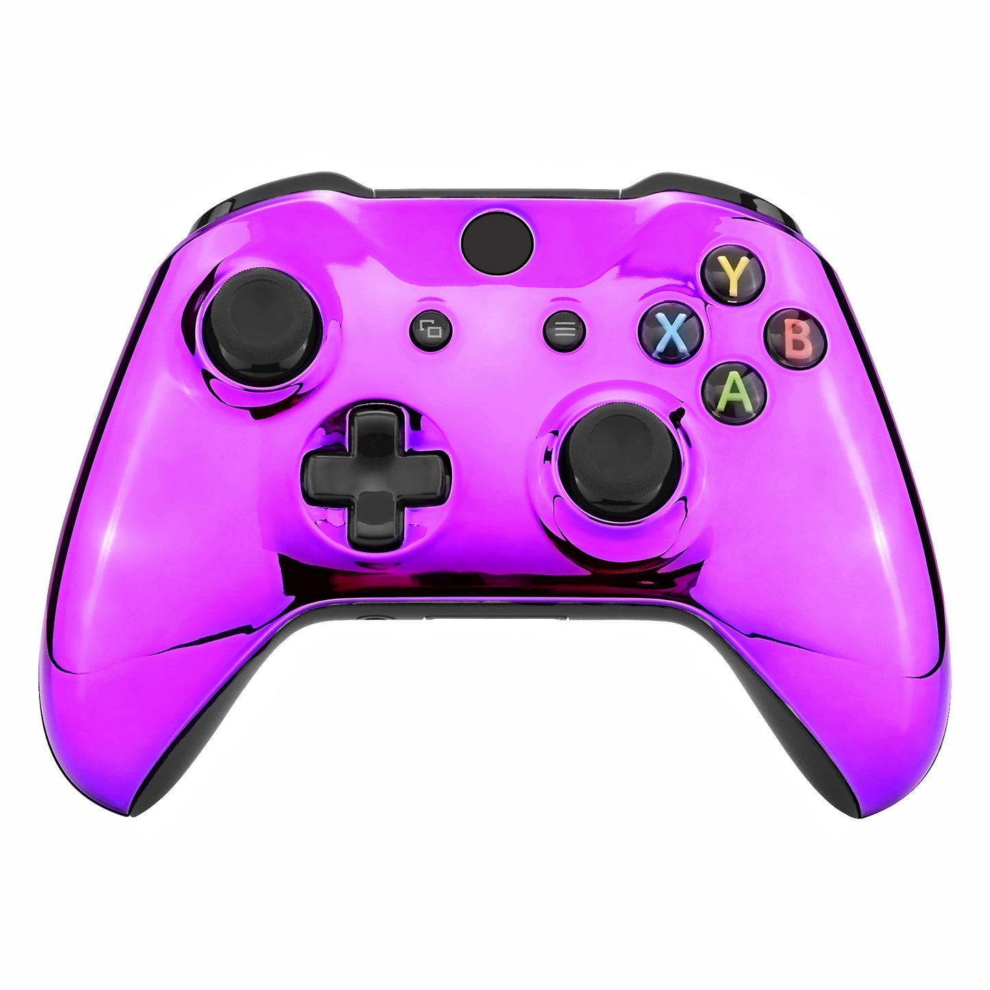 eXtremeRate Replacement Front Housing Shell for Xbox One X & S Controller (Model 1708) - Chrome Purple
