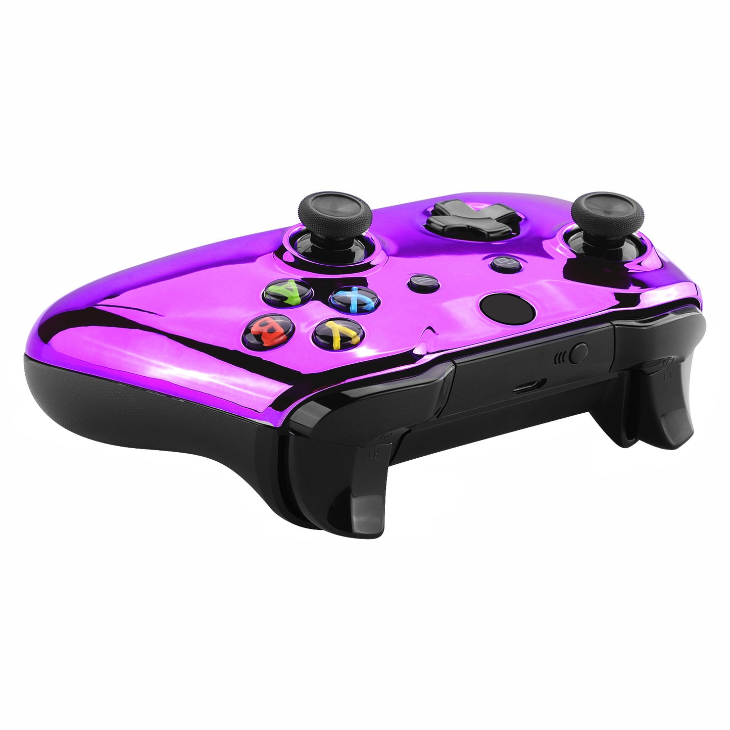 eXtremeRate Replacement Front Housing Shell for Xbox One X & S Controller (Model 1708) - Chrome Purple