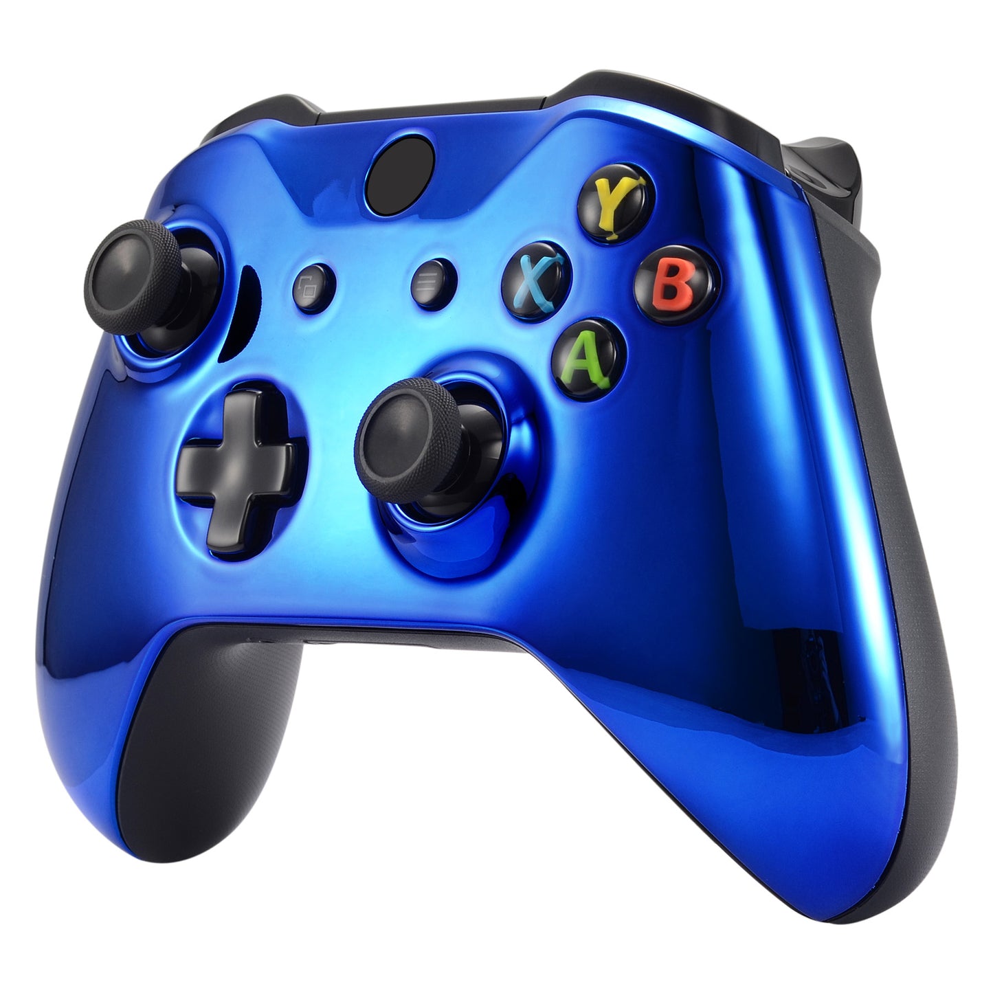 eXtremeRate Replacement Front Housing Shell for Xbox One X & S Controller (Model 1708) - Chrome blue